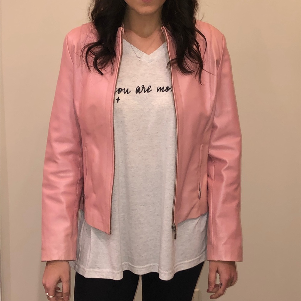 Pink Leather Jacket